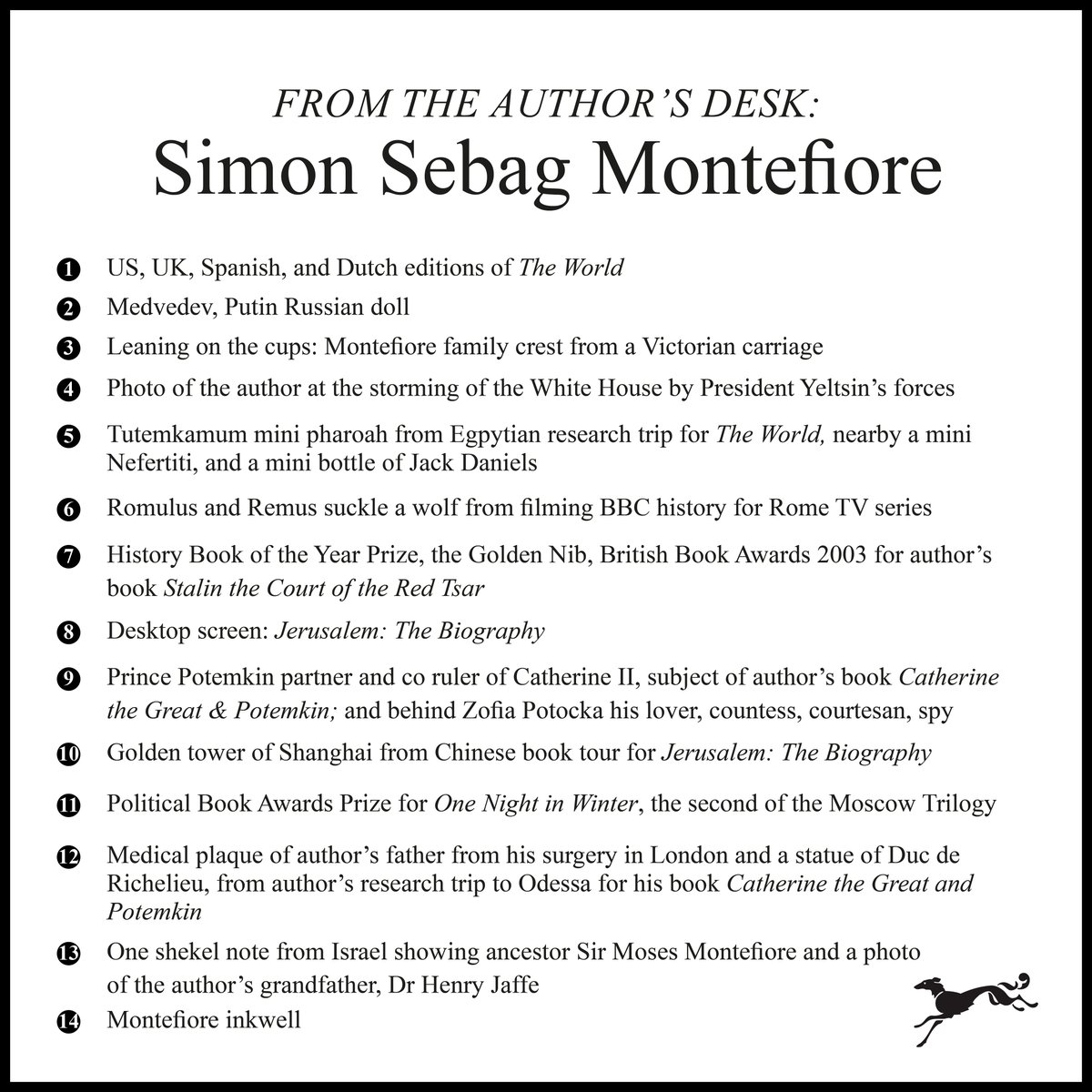 See what worldly and family items are on the author of THE WORLD’S desk! 

@simonmontefiore #TheWorldaFamilyHistory