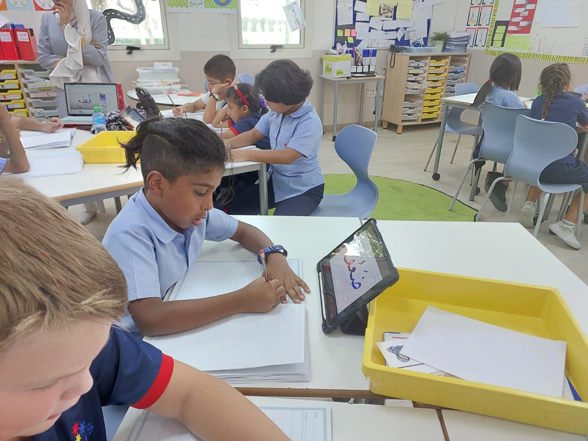 AIS_Arabic's tweet photo. Grade 3 Non-Arab students listened to Arabic words, repeated them, and then learned to write them during their Arabic class. Great effort!

#AISArabic #AISGrade3 https://t.co/HuayKMdJNC