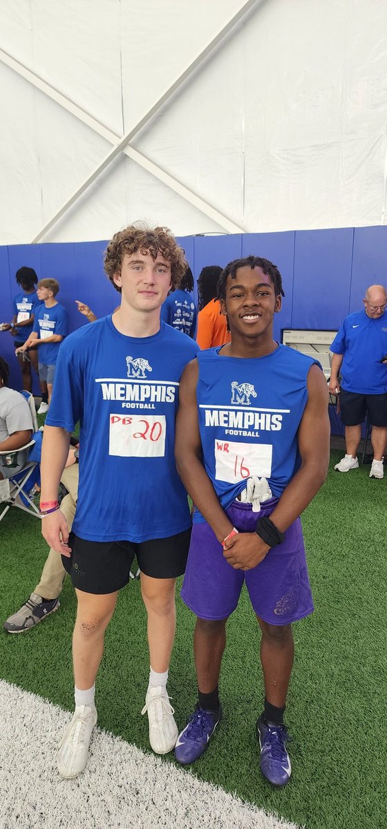 Brothers Boys representing at @MemphisFB Prospect camp on Sunday. @CBHSMemphis @CBHS_Football @ThomasMcDaniel4 @CoachCrawfordFB @_3Reason_ #gobrothers