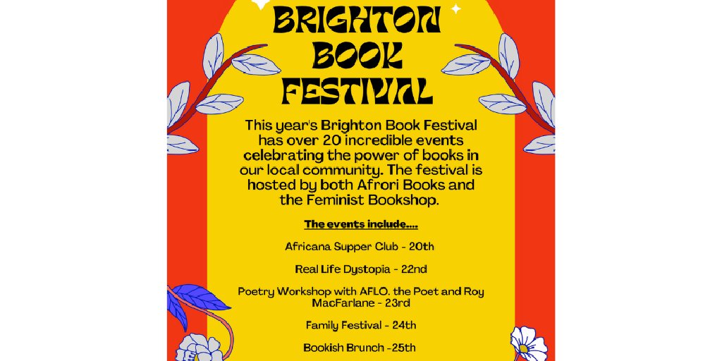 Starting today - Brighton Book Festival from 20th - 25th June with over 20 events celebrating the power of books in the local community.
For all the details head to: bit.ly/3NfBR6n
#reading #readingcommunity #thefeministbookshop #booksaremybag #brightonbookfestival