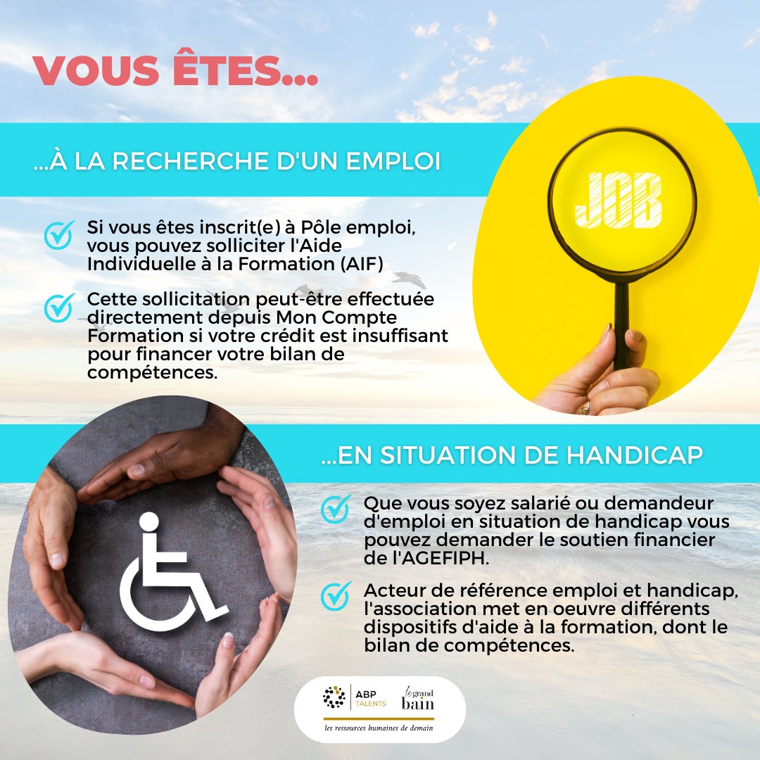 📢 Bonne nouvelle ! Le dispositif #FNEFormation intègre le financement des bilans de compétences pour 2023 !

Ne laissez pas les contraintes financières vous empêcher de passer à l'action !

💻 bit.ly/2oTHcc9

#LeGrandBain #BilanDeCompétences #DéveloppementProfessionnel