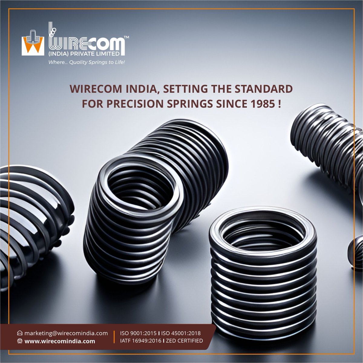 WirecomIndia's tweet image. #WirecomIndia is one of the leading manufacturer and exporter of Quality Springs, #Wireforms and Sheet Metal Components. Wirecom India brings out the best in innovation, technology and quality control to deliver the quality precision springs to our customer.
 
#spring #springs