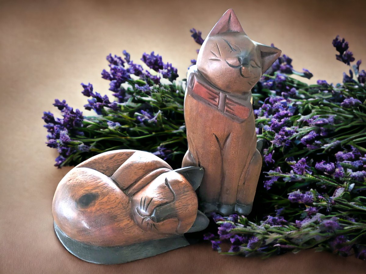 Excited to share the latest addition to my #etsy shop: Vintage Wooden Cat Ornaments, Cat Home Decor, Cat Gift, Gift for Cat Lover, Loves cats, New Home Gift, Pet Loss, Loves Animals, Wood Gift etsy.me/43NR31y #brown #cathomedecor #catgift #giftforcatlover #love