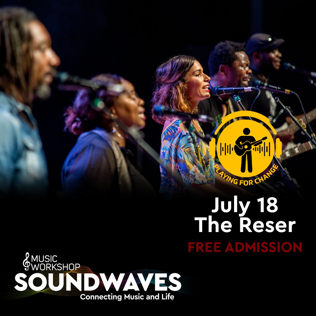 MusicWorkshopEd's tweet image. #MusicWorkshop's SOUNDWAVES - Free Youth Concert Series at @ReserArtsCenter is back for 2023! This year, we have @playing4change (July 18) + @ronartisii (July 25-26). Multiple performances for each! 
Reserve FREE tickets for you &amp;amp; your kids now at thereser.org
