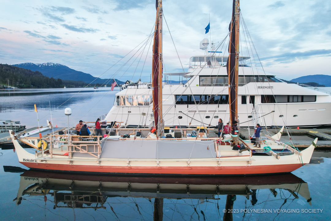 hokuleacrew's tweet photo. After a 12-hour sail, Hōkūleʻa and her crew safely arrived to Angoon, at 4:30 pm (Alaska Time), where the crew is expected to stay for approximately two days for educational and cultural engagements.
#Moananuiakea #voyage4earth #Hokulea https://t.co/Mw8CmyBHZY