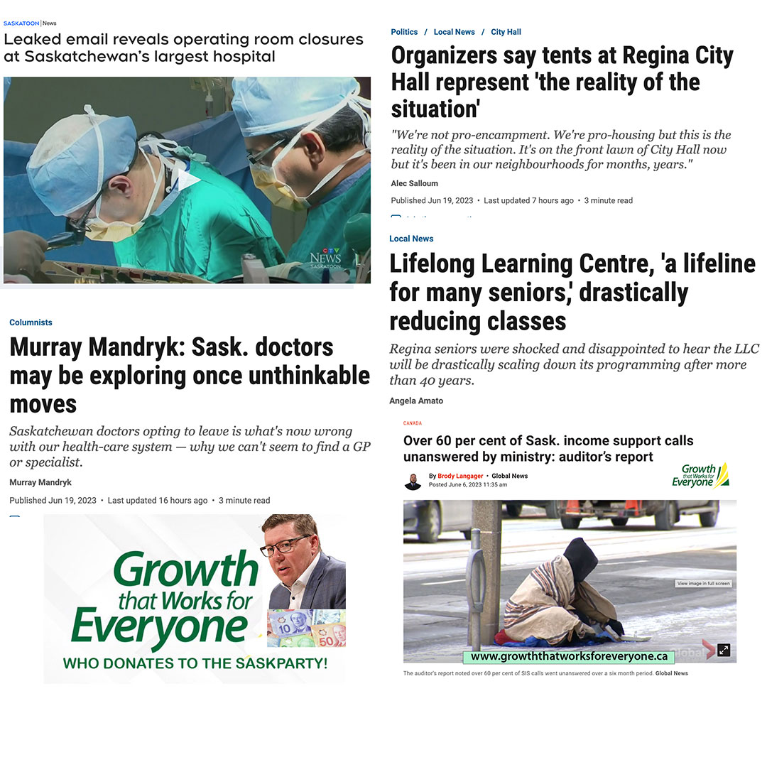 Where is all this 'growth' going? We don't see it in healthcare, education, or meeting the needs of the vulnerable. Saskatchewan deserves better government. #skpoli  #saskpartyfailures #Moemustgo