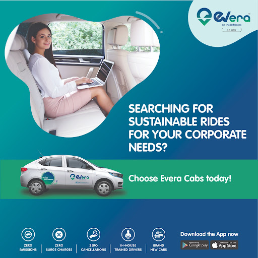 Cruise into corporate sustainability with @everacabs! Book your eco-friendly, on-time, and comfortable rides today and make a positive impact on your business and the planet. 
#ReliableRide #zeroemissions #nopollution #ElectricCabs #airporttaxi #saveearth