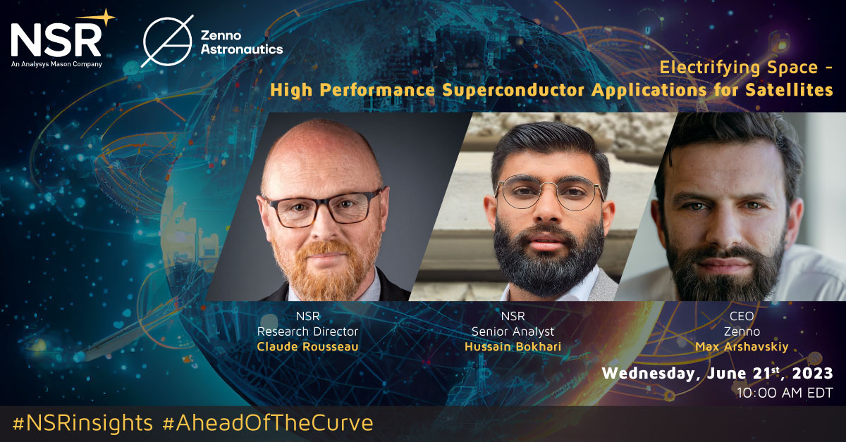 Join Zenno CEO Max Arshavsky and NSR for an exciting webinar this Wednesday 21/6 (EDT) on how superconductors are revolutionizing satellite technology and pushing the boundaries of innovation. Register: bit.ly/42sxBG7 #superconductors <a href="/NSR_SatCom/">NSR</a> @NSRRousseau <a href="/NSRBokhari/">Hussain Bokhari 🚀</a>