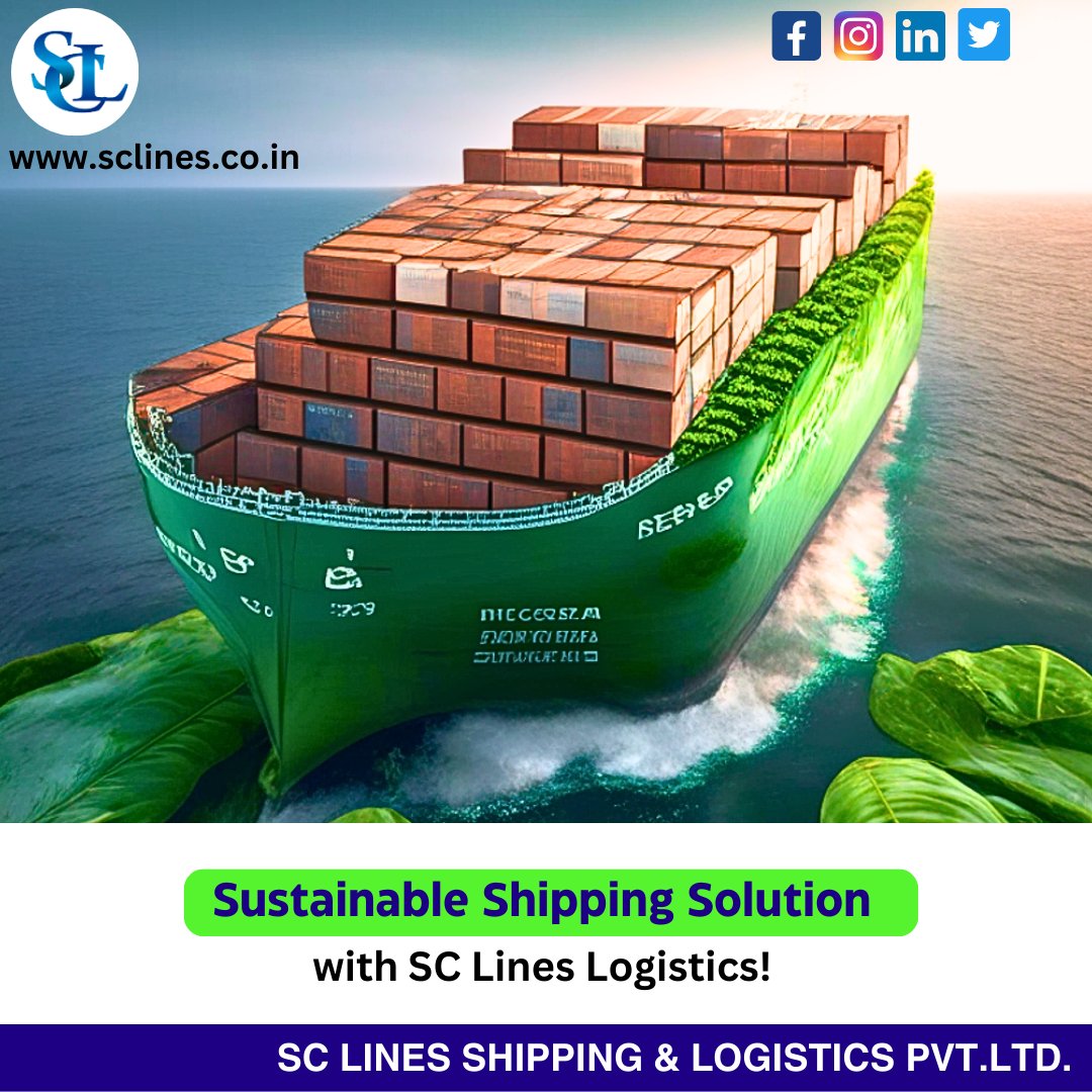 Sustainable shipping solution with SC Lines Logistics!
#sclineshippingandlogisticspvtltd
#supplychain #freightforwarding
#cargoshipping #logisticsmanagement
#projectcargo #bulkcarrier
#qualityservice #transportationservices
#ecofriendly #sustainable 
#ExportImportBusiness #india