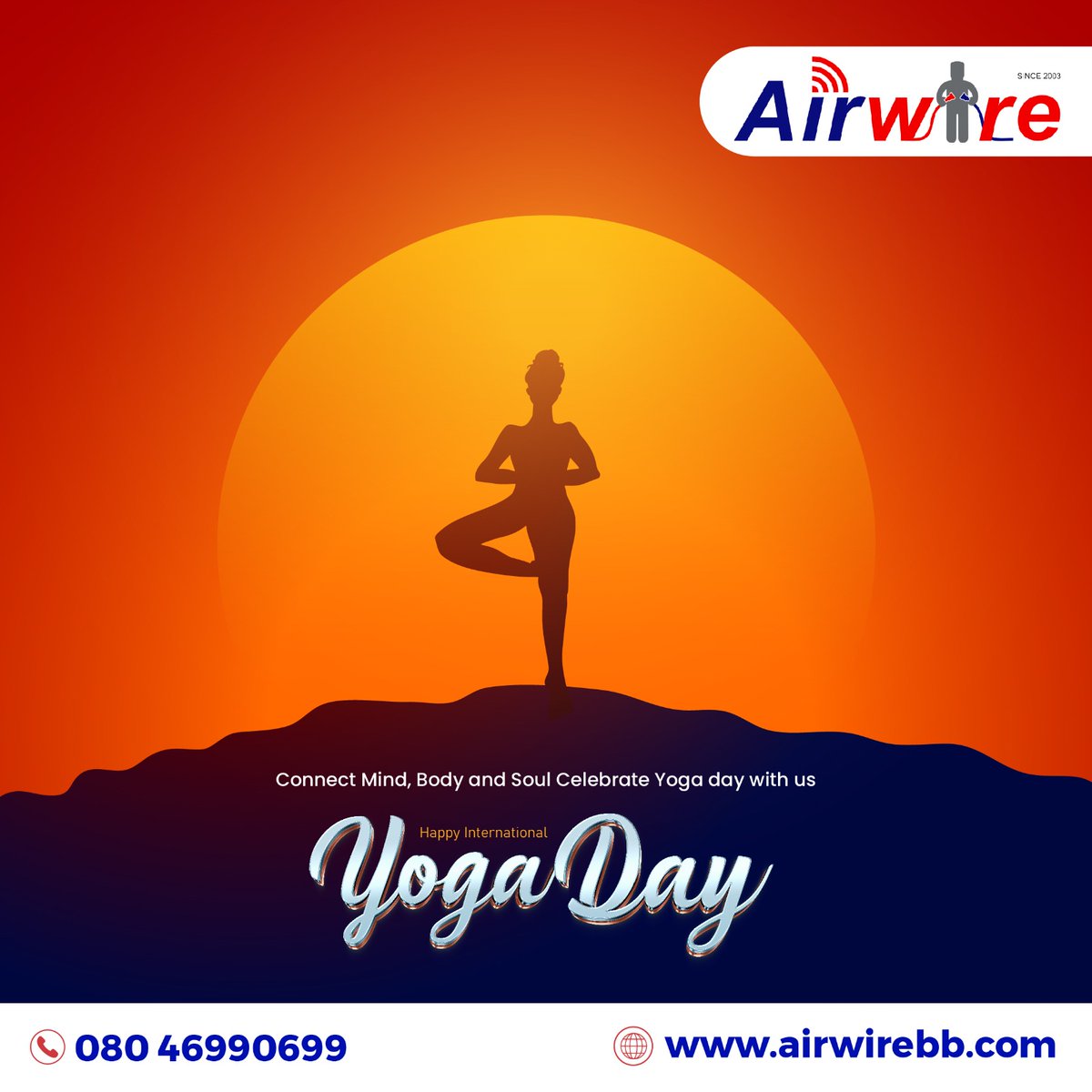 Connect Mind, Body, and Soul: Celebrate Yoga Day with Us- HAPPY INTERNATIONAL YOGA DAY!!!! 
#yoga #internationalyogaday2023 #yogaeverywhere #yogachallenge #meditation #fitness #HighSpeedInternet #InternetConnection #BroadbandForAll #HighSpeedInternet #internetandservice