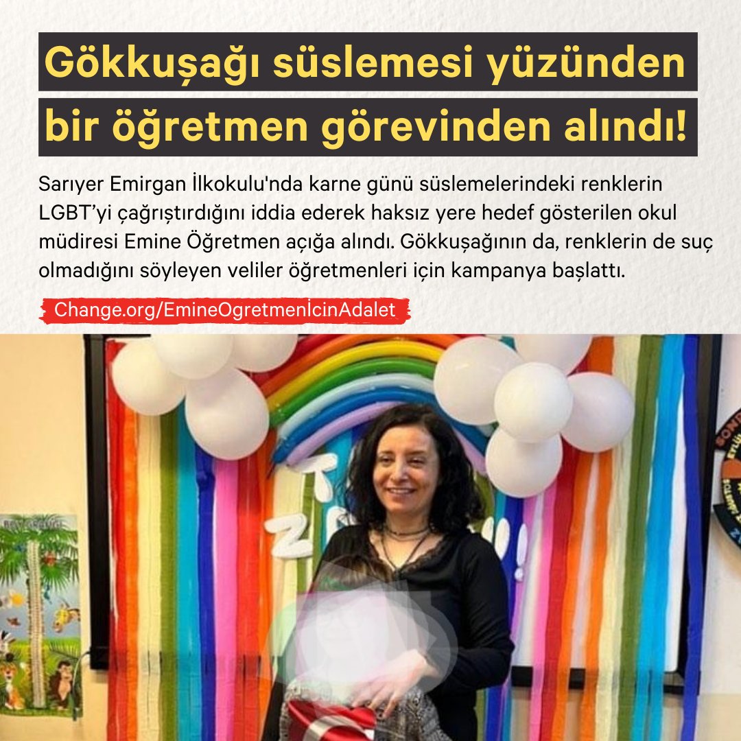 Renkler ne zaman yasaklandı?

"Öğretmenimizi görevine iade edin" diyen Orhan Özdemir kampanya başlattı.

Destekliyorsan imzala, paylaş:
➡️ chng.it/rj5pNrvw