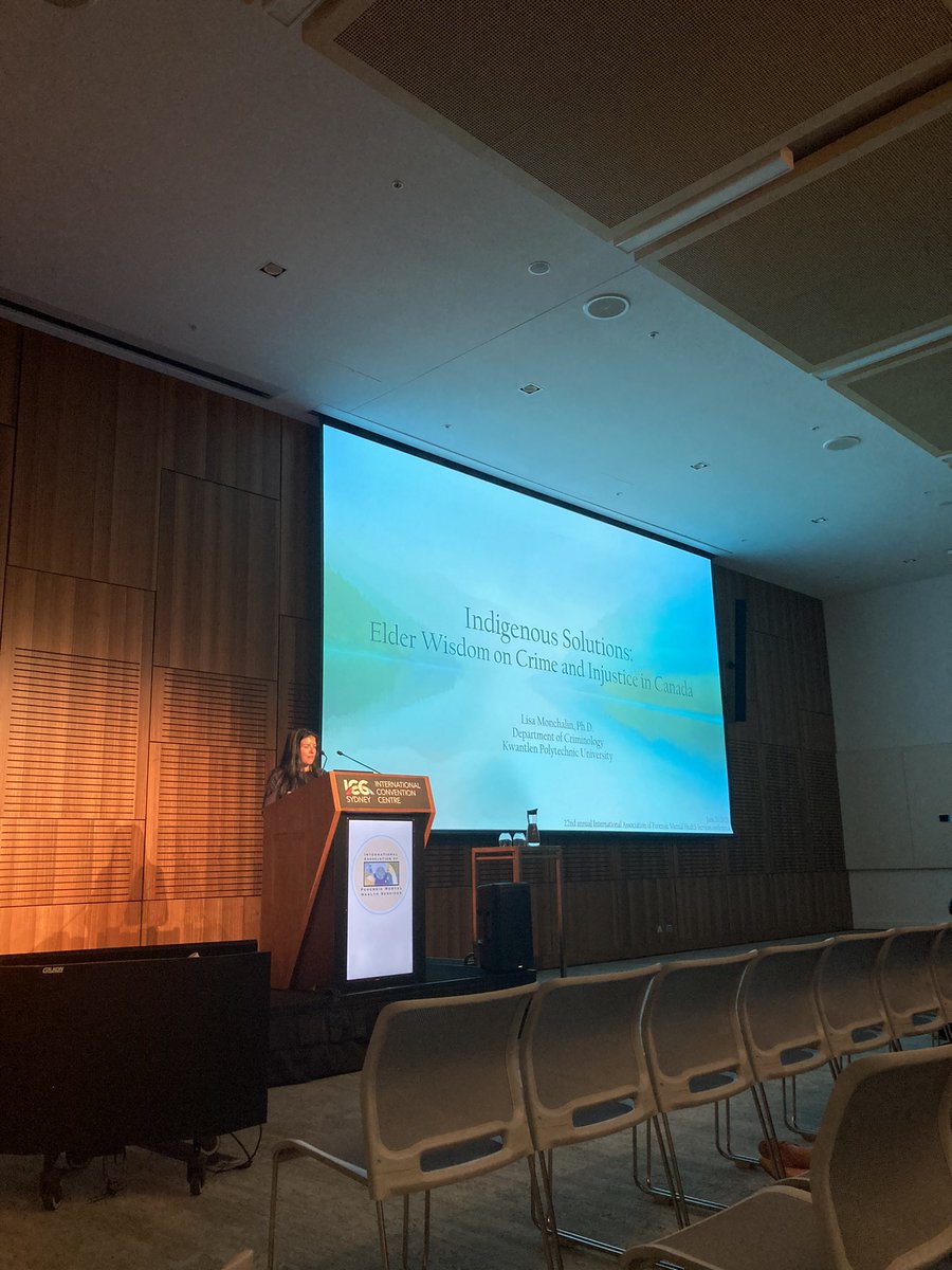 Dr. Lisa Monchalin was our first keynote speaker, discussing colonialism in Canada, the overrepresentation of Indigenous peoples, and how we can repair harm caused. One such way is to address overrepresentation “with the voices of the Elders giving the final words.”