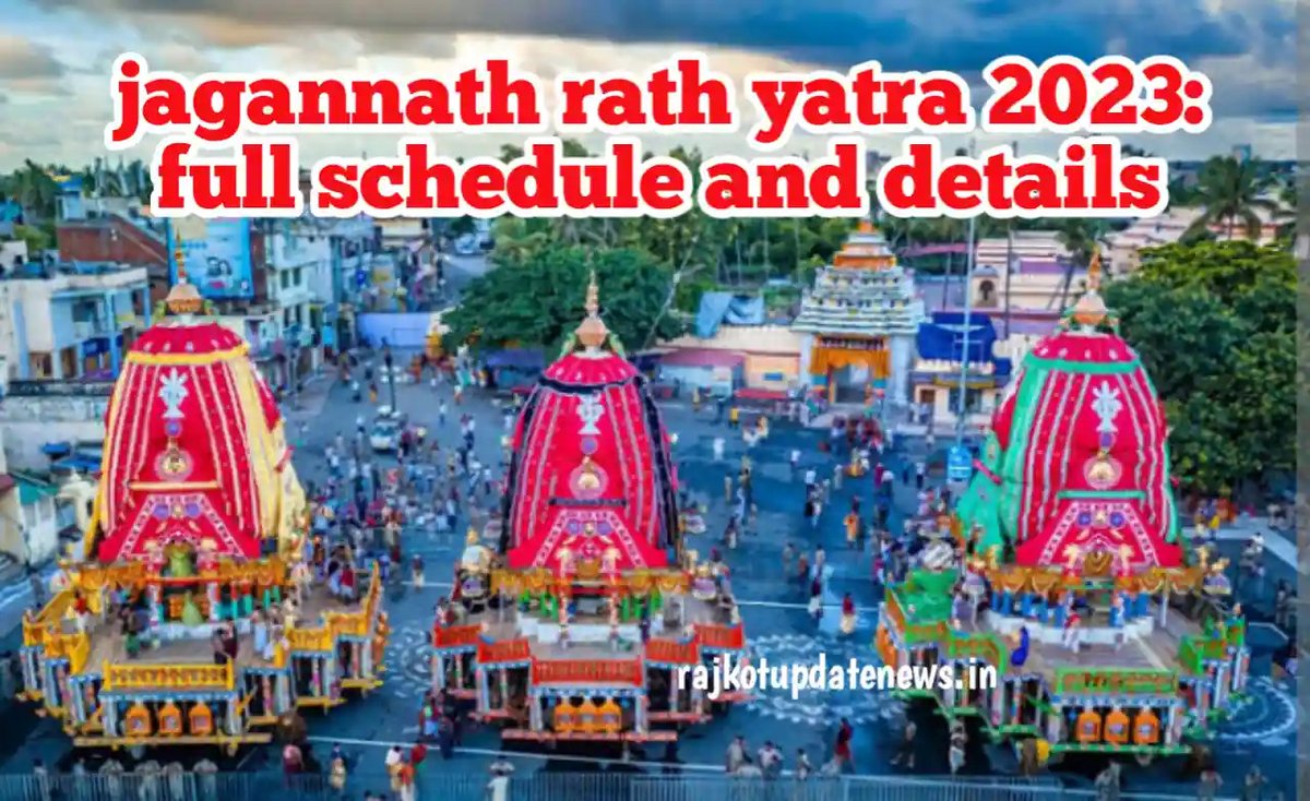 RajkotUpdate_'s tweet photo. Jagannath Rath Yatra 2023: The "Jagannath Rath Yatra" has begun today. It is a traditional human-based festival celebrated every year on the second day of the bright fortnight of the Ashadha month. The procession includes Lord Jagannath, his sister

https://t.co/fD9pqvUbI1 https://t.co/RmSZxmDi4L