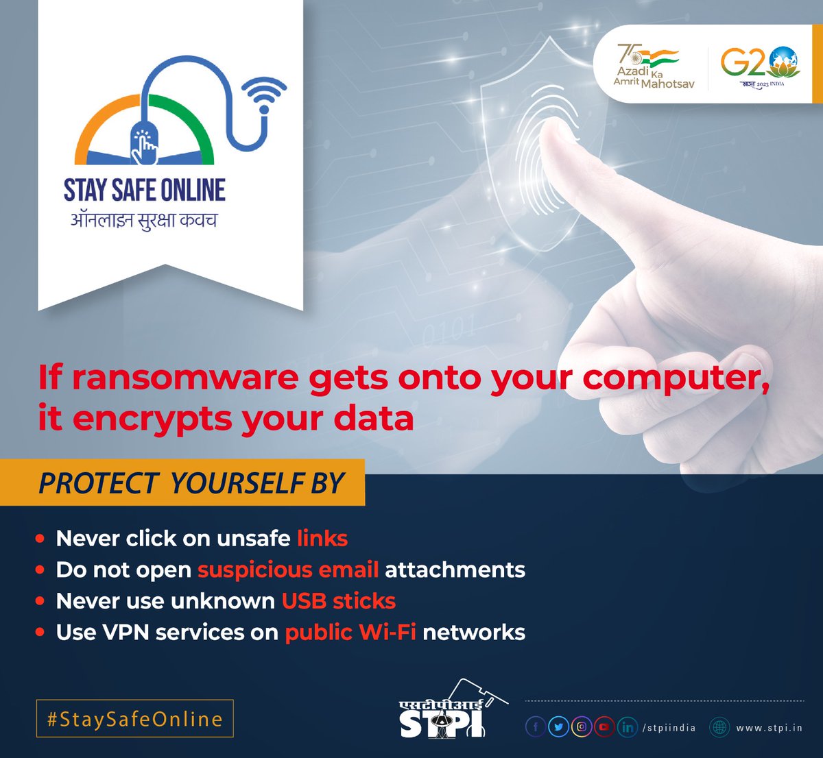 Ransomware is a serious cyber threat. But, there are several defensive steps one can take to prevent ransomware attack. #staysafeonline #cybersecurity