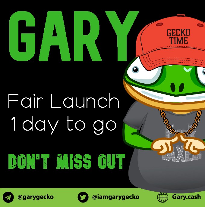 iamgarygecko's tweet photo. https://t.co/fwgqrS3LCm #fomo $GARY LAUNCH is live!!! don't miss out! #bitcoin #ethereum #eth #nextpepe #pepe #bsc #bscmoonshots #bscgems #xrp #binance #BSCGemsAlert #memecoins #doge #music #singer #artist #newmusic #hiphop #rap #musicvideo #memecoinseason2023 #memecoinseason https://t.co/yvVwhdYCN6