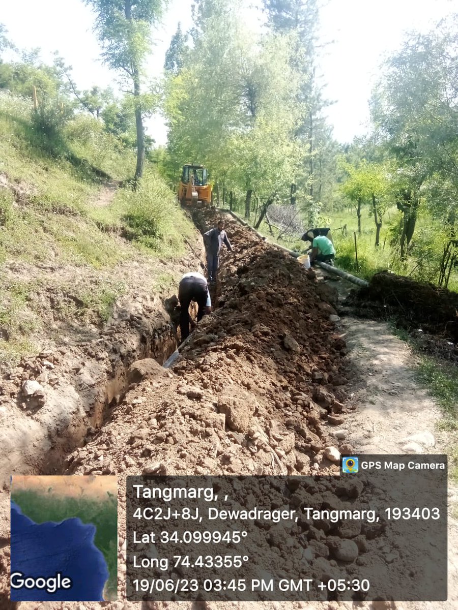 #JJM construction of various compenents for Wss Heing kishmatipora  and laying/fitting of pipeline Tangmarg