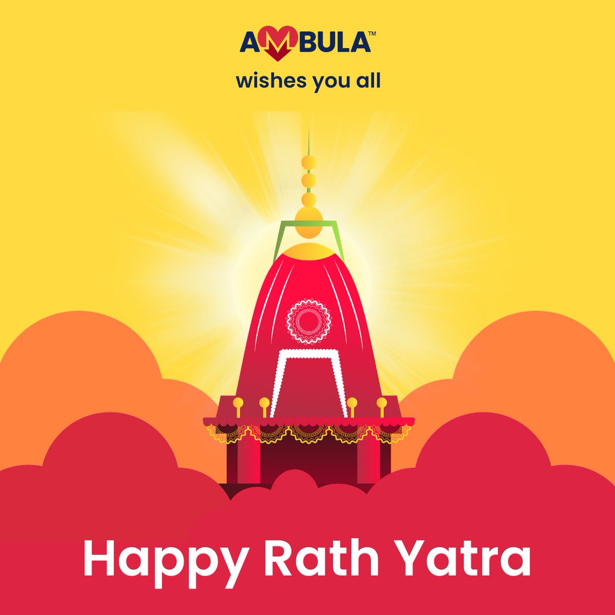 AmbulaTech's tweet photo. May the divine chariot of Lord Jagannath bring blessings of peace, joy, and prosperity to your life.
Wishing you a Happy Rath Yatra from the Ambula family! 🌼🙏🌺
#HappyRathYatra #Ambula #FestiveGreetings https://t.co/rkTvt6vxkY