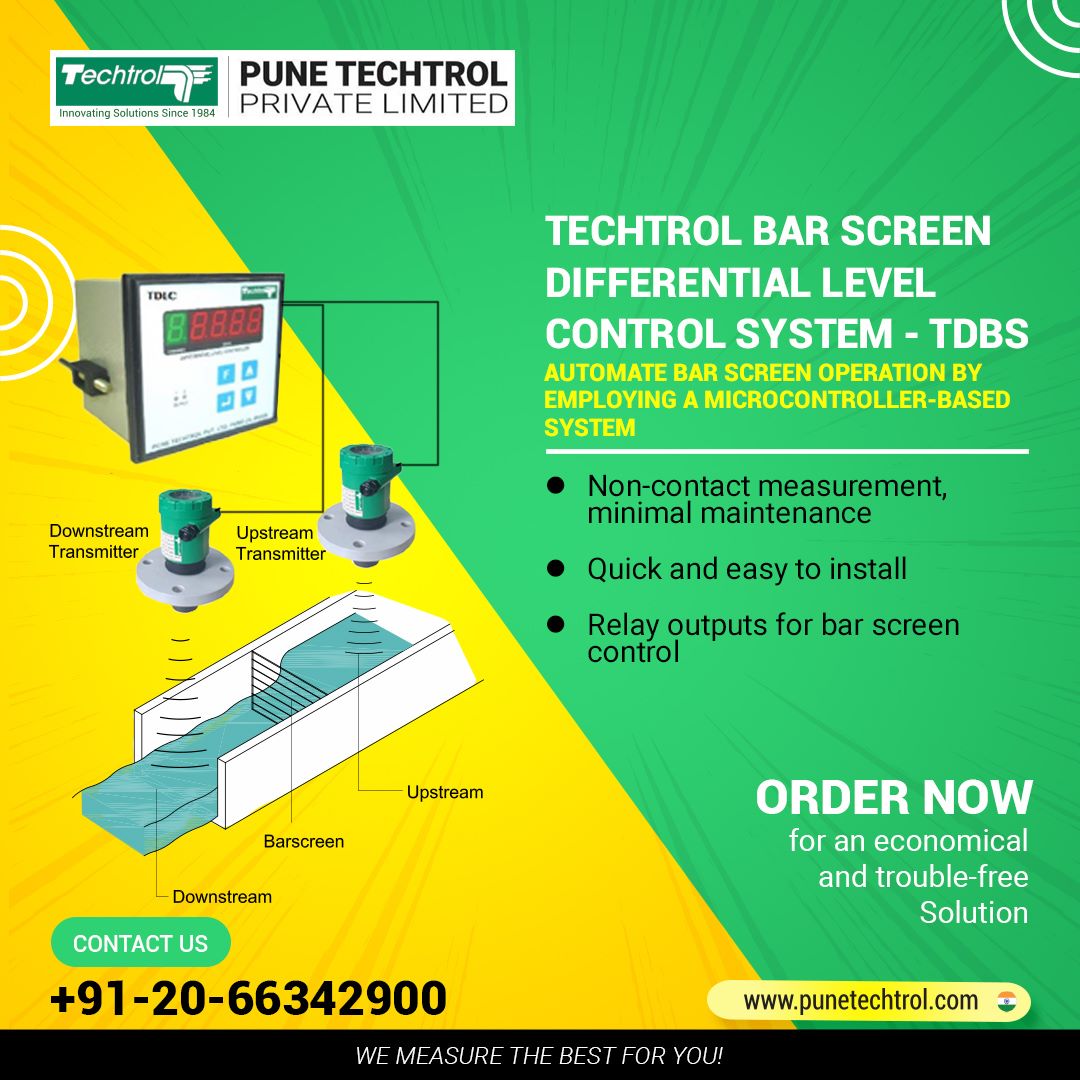 Introducing Techtrol Bar Screen Differential Level Control System - ‘TBDS’. Upgrade your wastewater treatment plant with this reliable, non-contact, microcontroller-based system
#Techtrol #watertreatment #wastewatermanagement #efficiency #InnovationUnleashed