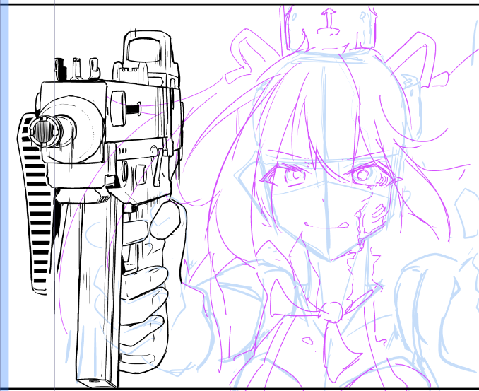 ワイ氏、#ドルフロ のキャラの銃はいろいろカスタムしがち