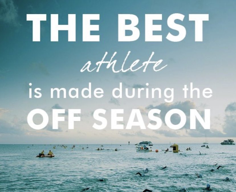If you have not started training for the fall now is the time! For all sports - what happens in the off season has huge impacts on your performance during the season! Think: mileage - skills training - weight training!