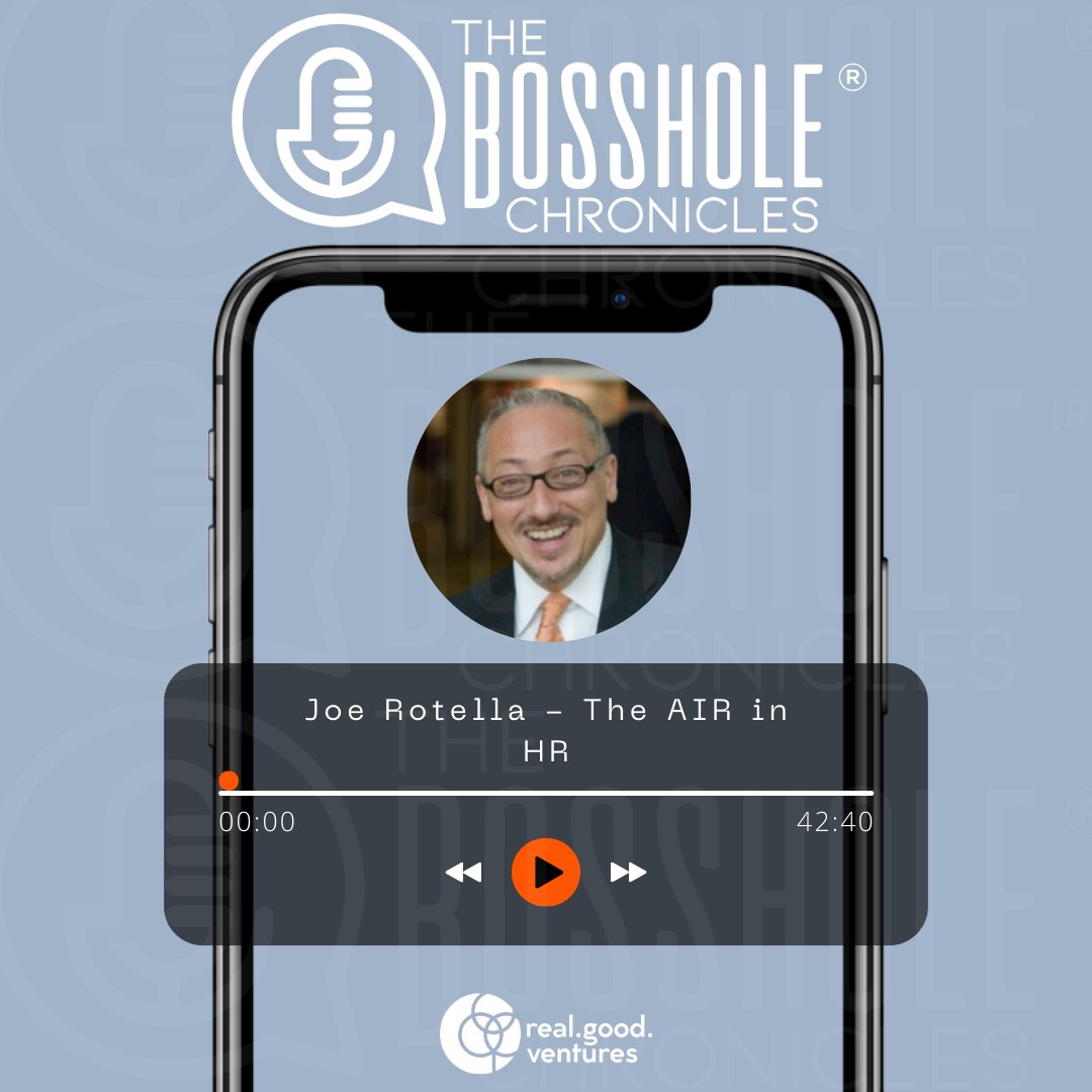 Bosshole_Chron's tweet image. Time to breathe AIR into your HR! Welcome @joerotella  to The Bosshole® Chronicles Studio! 🎙️ #talentoptimization #bossholetransformationnation #HRleadership

thebossholechronicles.buzzsprout.com/1451638/130320…