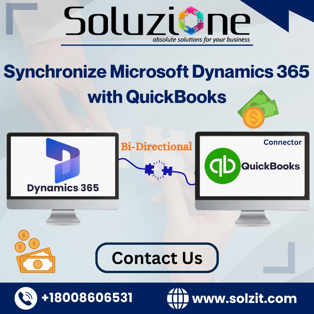 QuickBooks connector allows you to fill in the data gap between Dynamics CRM and QuickBooks Accounting software. 

To know more - solzit.com/dynamics-365-a…

#QuickBooks #MSDynamics #D365connector #QB #Addon #Soluzione #ITservices #business #accounting