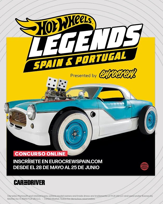 car_and_driver's tweet photo. 🚨 RECUERDA: el plazo de inscripción para el Hot Wheels Legends 2023 cierra el 25 de junio. ¡Estás a tiempo! 🔥
👉 Inscríbete aquí: https://t.co/TFWM9wuxRJ
👉 Más información: https://t.co/RgLvTppIMy
#HotWheels #Eurocrew https://t.co/TVngrkESoE