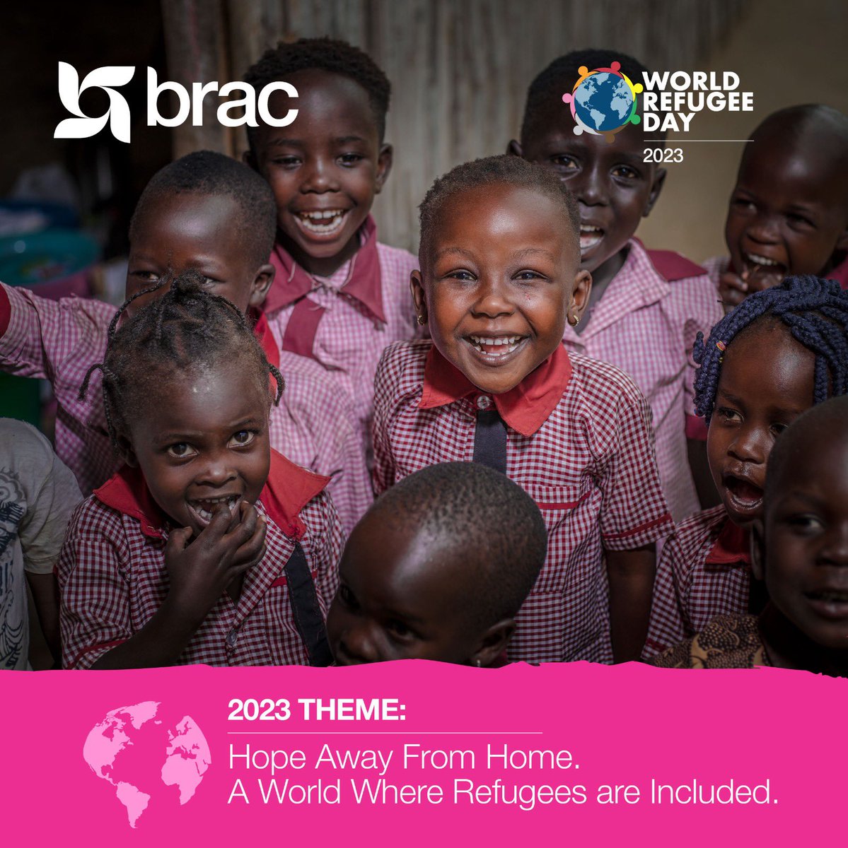 brac_uganda's tweet photo. We are creating hope away from home by providing Early Childhood Education for internally displaced children. What are you doing?
#WorldRefugeeDay #AlwaysAWay #HopeOverFate https://t.co/4Cb5pVsAsy