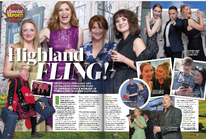 Miss_LauraJayne's tweet photo. Thank you @emmerdale for having @InsideSoapMag along for the ride in Aberdeen to witness the brilliant charity work you do outside of making such an awesome TV show. Read all about it in this week’s Inside Soap, on sale now! #Emmerdale https://t.co/c2gD3lrdIm