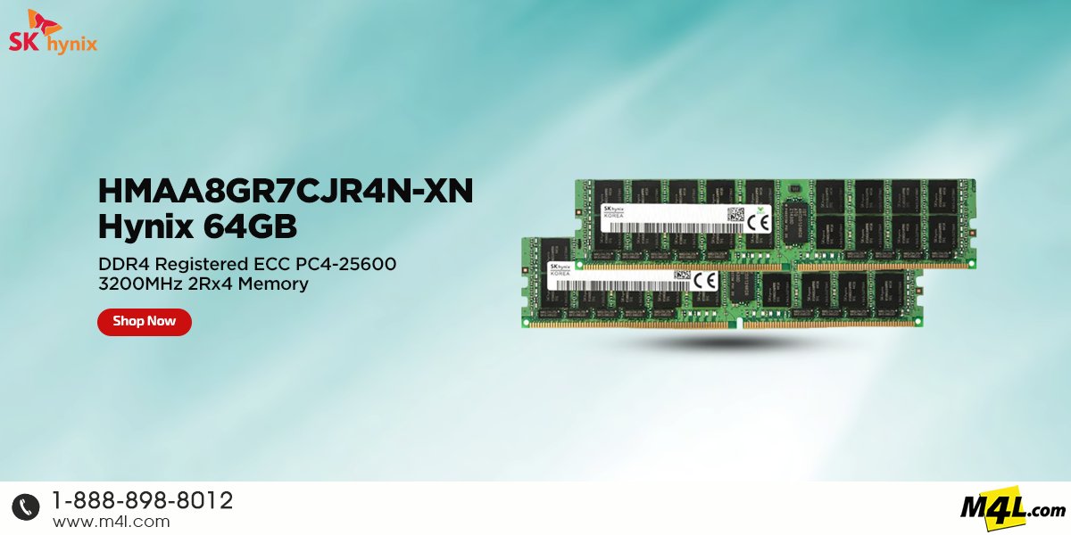 HMAA8GR7AJR4N-XN Hynix 64GB PC4-25600 DDR4-3200MHz Memory

Order online visit: shorturl.at/aeIM8

GENERAL INFORMATION:
Brand: #Hynix
Part #: HMAA8GR7AJR4N-XN
Category: #ServerMemory
Type: DDR4
Capacity: 64GB
Speed: PC-25600
ECC: Registered ECC

#64GBMemory #DDR4Memory