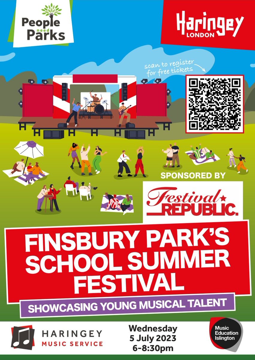 We are so excited to return to Finsbury Park on Wednesday 5th July with <a href="/HaringeyYMusic/">Haringey Young Musicians</a> <a href="/MusicIslington/">Music Education Islington</a> and talented young musicians from around Haringey. Doors open at 6.00pm with live music from 6.30pm. <a href="/haringeycouncil/">Haringey Council</a>