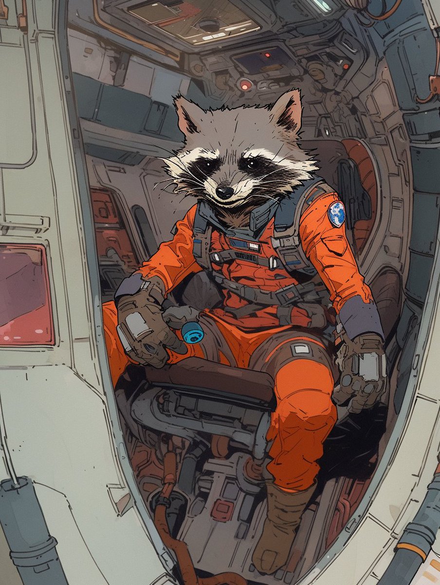 MRX8 on Twitter "Rocket Raccoon 香港 hongkong artist AIart 