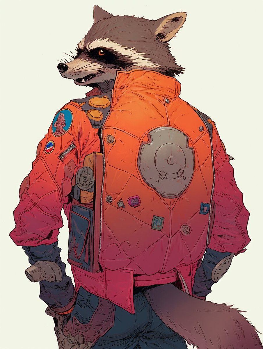 MRX8 on Twitter "Rocket Raccoon 香港 hongkong artist AIart 