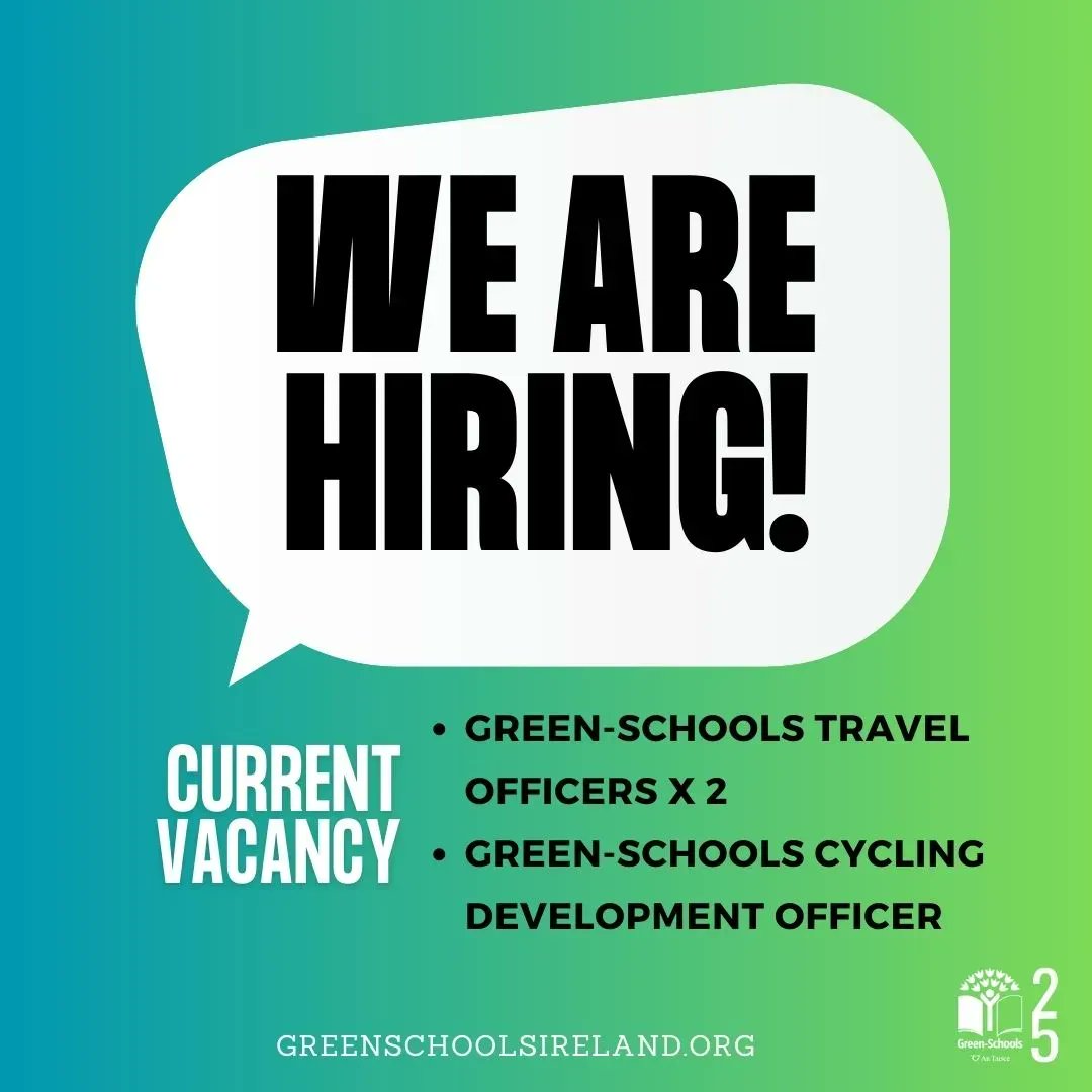 REMINDER! 

Our Green-Schools Travel Team are hiring for Travel Officer and Cycling Development Officer roles. The deadline to apply is Wednesday, June 28th. 

Share with anyone you know who would be perfect for the role! 

To know more, visit: buff.ly/4011bTa.