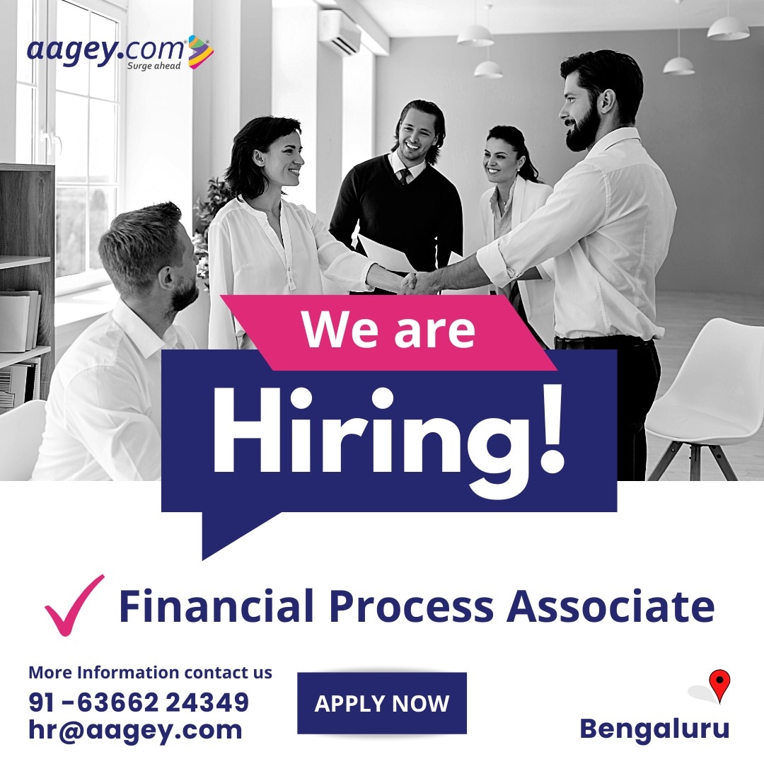 We are hiring Financial Process Associates for our Bengaluru office!

Submit your resume here at hr@aagey.com or contact +91 - 63662 24349

#aageycom #aagey #fintechjobs #jobrequirement #financejobsinbengalore #fpajobs #financejobs #bankjobs #recruitment #jobsinbangalore