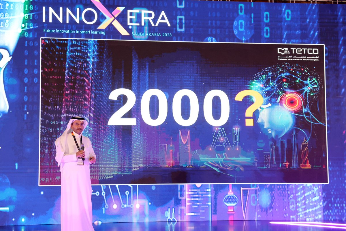 InnoXeraSummit's tweet photo. تستمر قمة انوكسيرا في نسخة الرياض بالمملكة العربية السعودية مع كلمة خاصة من المهندس/ عبدالله التميمي، الرئيس التنفيذي لشركة تطوير لتقنيات التعليم (تيتكو) باليوم الثاني من القمة ٢٠ يونيو ٢٠٢٣. استعدوا للمزيد خلال اليوم!
#innoxera #Learning_in_AI_Era #انوكسيرا https://t.co/T4wUscBUoL