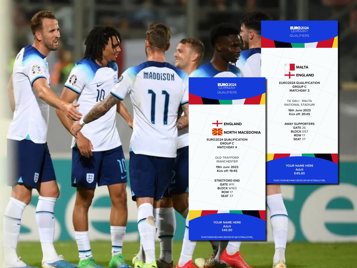 🏴󠁧󠁢󠁥󠁮󠁧󠁿 ENGLAND FANS! 

Following England thru the Euro2024 qualifiers? Want to turn your digital/print out/till receipt tickets into proper ticket stubs? We can help!

To get our first England ones going - the 1st 10 to ♻️RT, 🏷️tag a mate &amp; 📥 DM me your ticket info get a FREE stub!