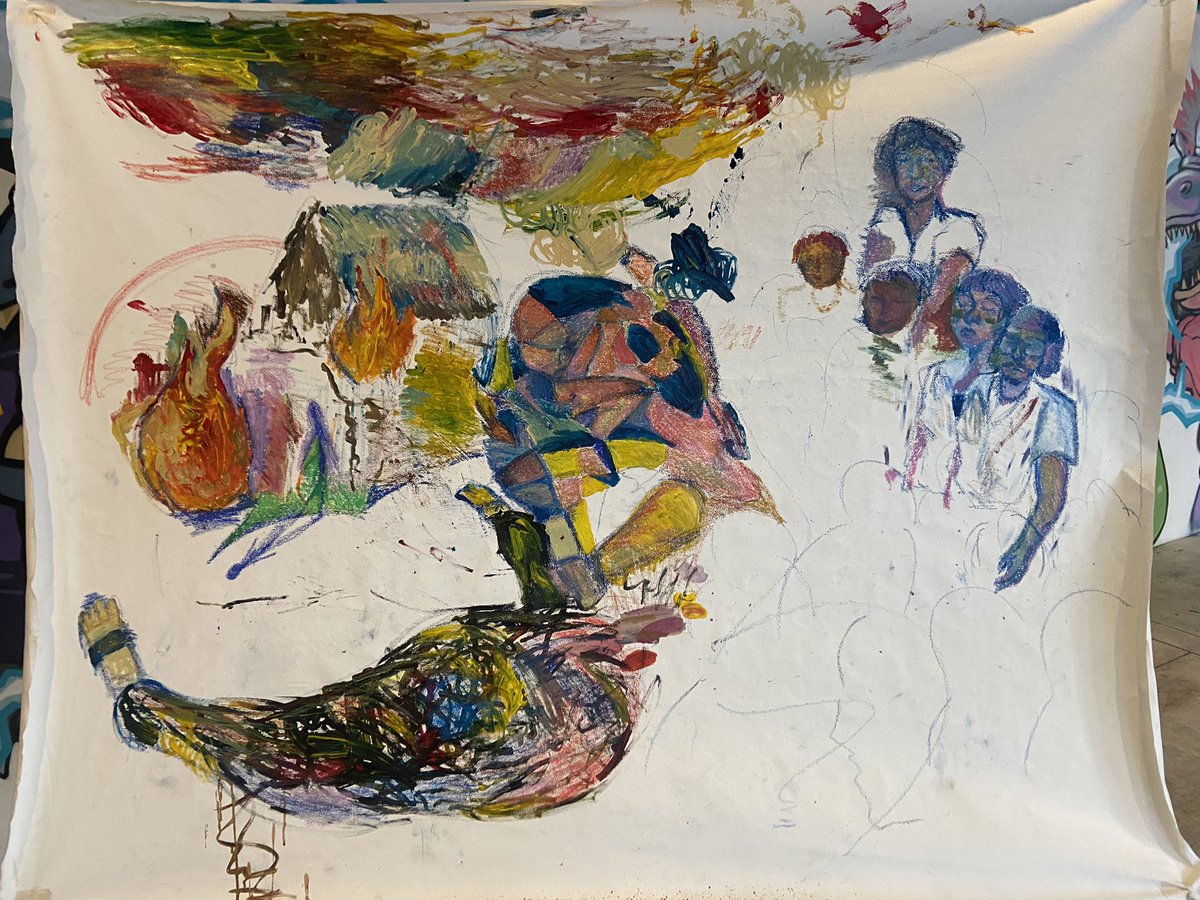 donutmind_2's tweet image. Dying inside (2m x 1,5m)