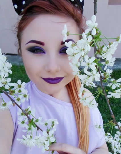 Purple Lipstick Look Make it Right by Makeup Revolution cateyesredlips.com/beauty/purple-…