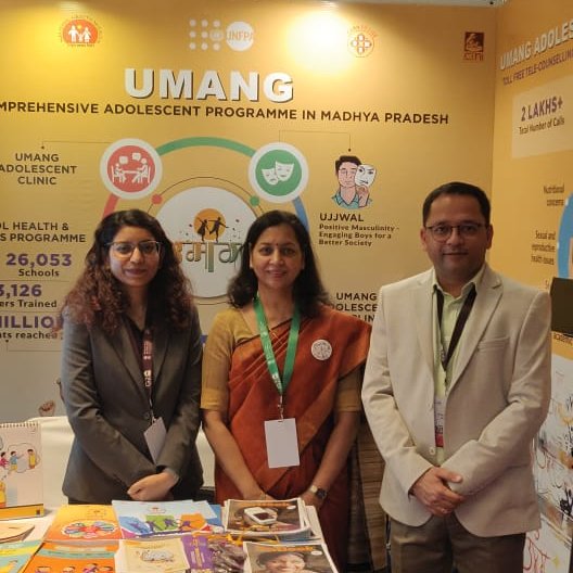 UNFPAIndia's tweet photo. .@UNFPA🇮🇳 team at the #G20 Co-branded event  'Health of Youth-Wealth of Nation' showcasing the best &amp; innovative practices on youth health and well-being in the presence of Union Health Minister Dr. @mansukhmandviya.

#YouthHealthMatters https://t.co/R6qNUXd5df