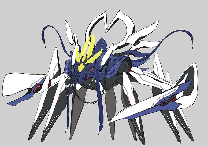 #多脚メカ がトレンド ロマンだなあ うちの多脚メカといえば…… ディーギアス=キャンサー とか #双神のエルヴィナ