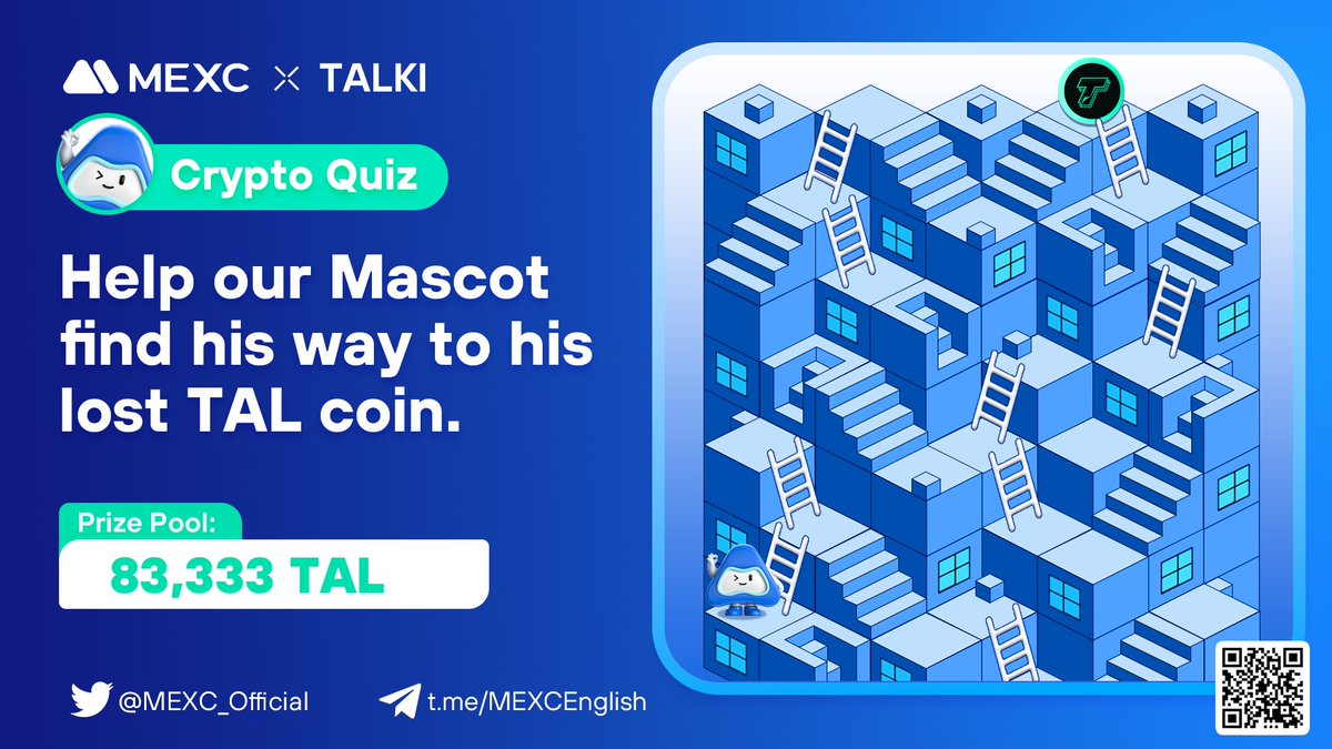 #MEXC x #TALKI collab quiz - 83,333 $TAL for grabs!

To enter: 
🔹Follow <a href="/MEXC_Official/">MEXC</a> + <a href="/talkiofficial/">Talki(learn2earn)</a> 
🔹Like &amp; RT the post
🔹Submit your answer here: forms.gle/jkoyqSgHWZfkXv…