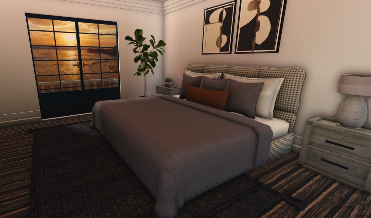 DannahVlogss's tweet photo. A bedroom 🛏️👌🏻 
 #bloxburg #bloxburgbuilds @RBX_Coeptus @FroggyHopz_RBLX https://t.co/YJ4QOdqnuC