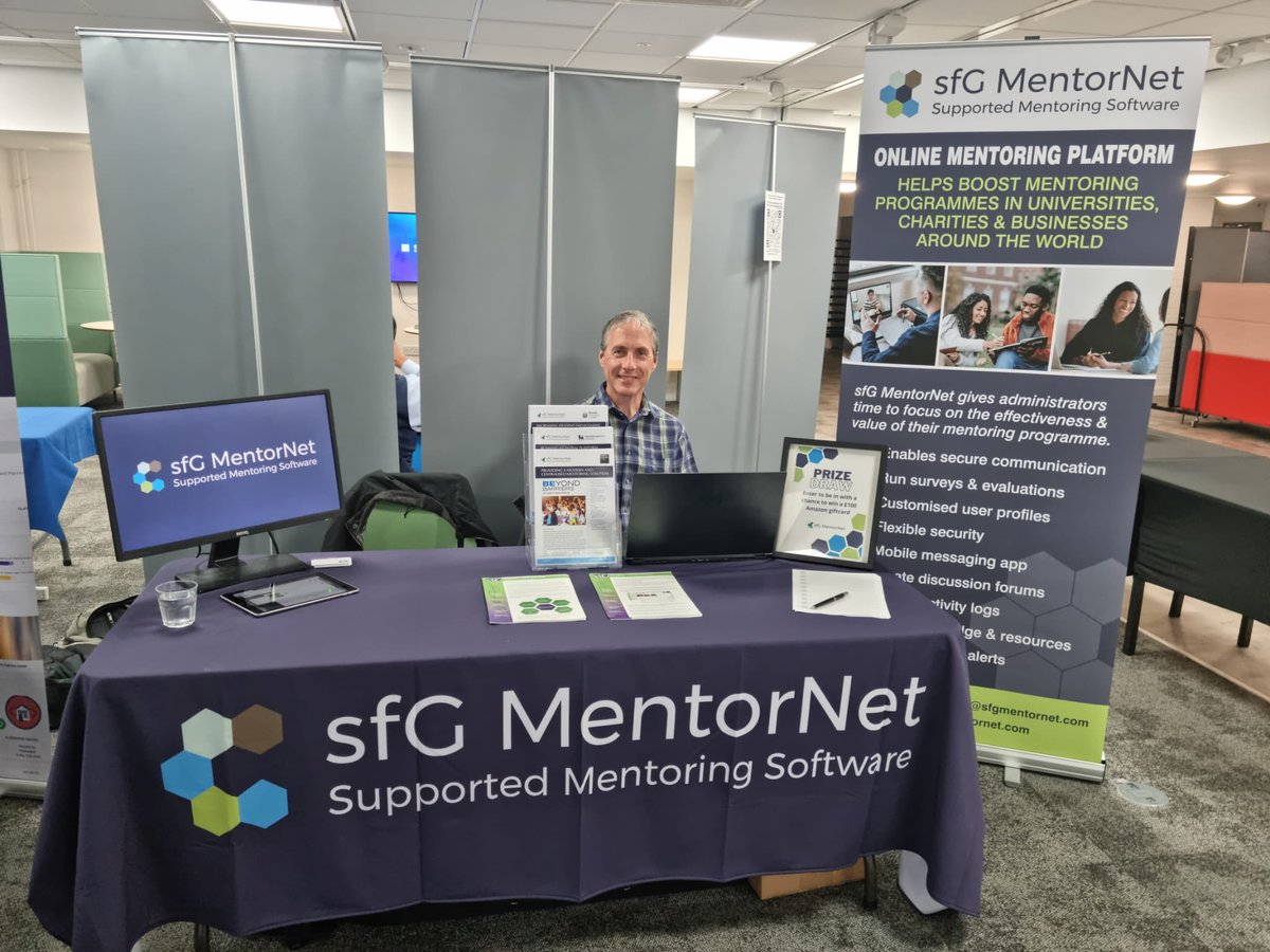 sfG MentorNet (@sfgmentornet) on Twitter photo sfG MentorNet Developer David, is all set up to meet the attendees at todays <a href="/AGCAS/">AGCAS</a> conference, taking place at <a href="/KeeleUniversity/">Keele University 🐿️</a>. 👋 
Pop along to say hello to David (and Ben) from our team if you would like to learn more about our online mentoring platform.
#AGCAS #Mentoring sfG MentorNet Developer David, is all set up to meet the attendees at todays <a href="/AGCAS/">AGCAS</a> conference, taking place at <a href="/KeeleUniversity/">Keele University 🐿️</a>. 👋 
Pop along to say hello to David (and Ben) from our team if you would like to learn more about our online mentoring platform.
#AGCAS #Mentoring