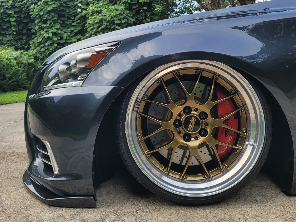 DIRTYATLIEN's tweet photo. New BBS refinish in champagne gold w brembo brake upgrade 6 pot 380 mm / 4 pot 356 mm #ls460l #bbs #brembo https://t.co/f0s7OwcFyF