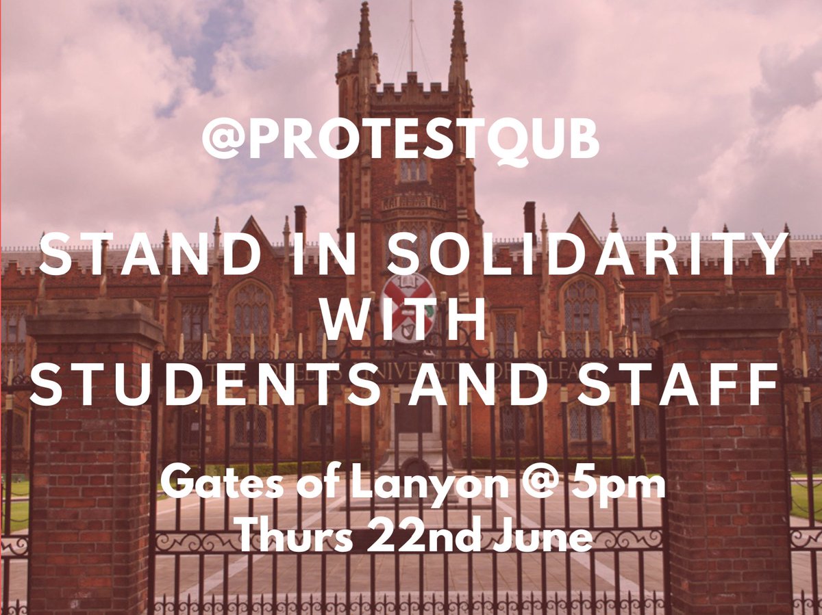 protestqub's tweet photo. @UCU_Ulster @UlsterUni join forces with QUB and support fair treatment of students and staff in FE by signing our petition and joining our protests!
https://t.co/dNNTlqxUIS https://t.co/FiLUWbtI90
