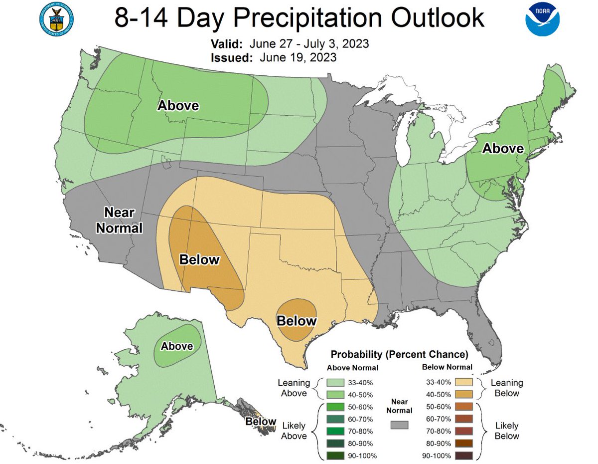 While the end of the week is looking pretty good. Lower your expectations for the rest of the month and early July.