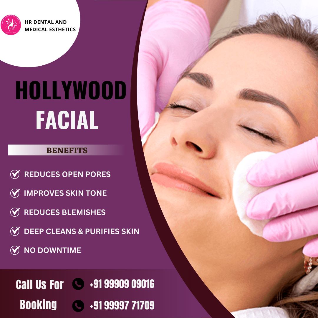 Transform your skin like a star! Experience the luxurious Hollywood Facial treatment at HR Dental And Medical Aesthetics.
For bookings, call Dr. Himani Bhardwaj at +91 99997 71709 or visit our clinic at SB 34, Shashtri Nagar, Ghaziabad. 
#HollywoodFacial #skin #hrdentalcare