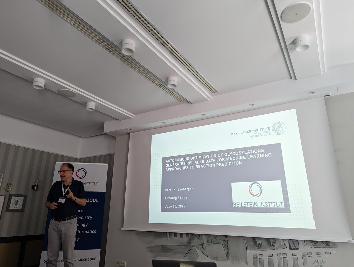 henloeditorfren's tweet image. #BJOC EiC @peterseeberger @MpiciPotsdam presenting on autonomous optimization of #glycosylation to generate reliable data for machine learning and reaction prediction.

At Beilstein Glyco-Bioinformatics Symposium @BeilsteinInst #BeilsteinGlyco2023.