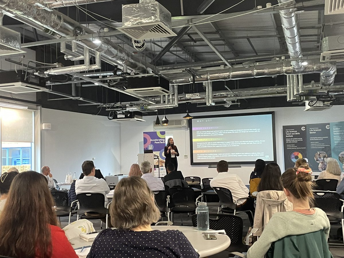 DrClaireMann's tweet photo. Great talk at #acceleratingfemtechEM by Zoe Wright from @TheRealBirthCo a fantastic midwife led innovation embedded in 30 NHS trusts. Inspirational and exciting story of how to really make FemTech work. 
#femtech #innovation #leadbyexample https://t.co/CX7N8jdQik